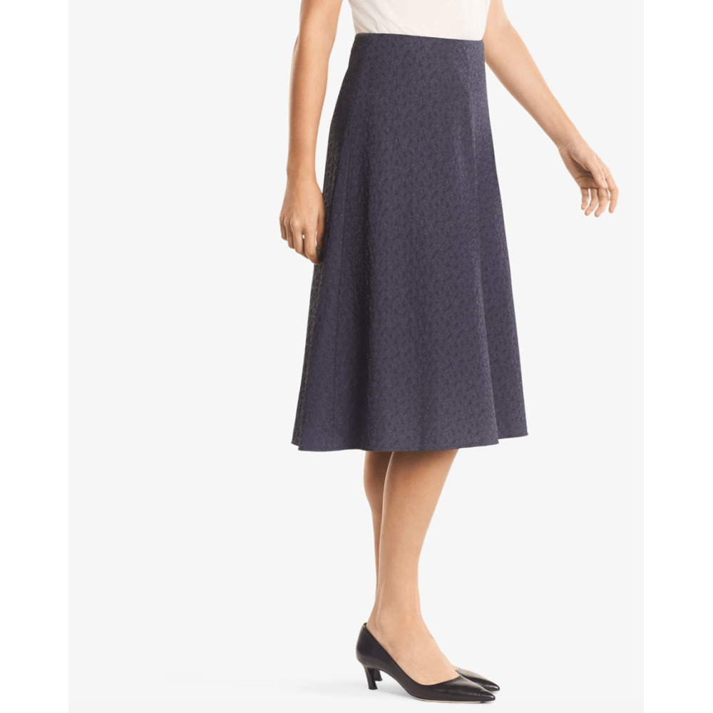 NWT MM Lafleur Makeba Skirt Vine Jacquard in Orbit Blue Women's‎ Size 10